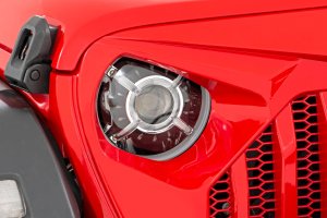 Jeep Wrangler DRL Halo LED Headlights - Front - Rough Country - 9 Inch, DOT Approved, Projection - '18-'23 Jeep Wrangler DRL Halo LED Headlights - Front - Rough Country - 9 Inch, DOT Approved, Projection - '18-'23